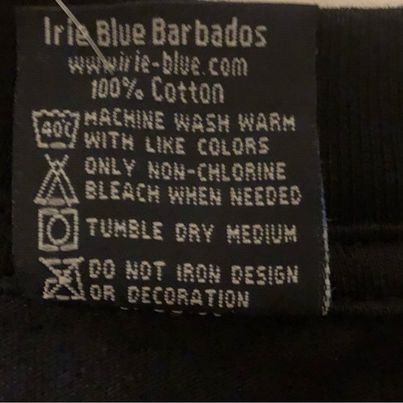 MEN’S IRIE BLUE CREW NECK TSHIRT - NWOT - LOGO COCKSPUR FINE BARBADOS RUM - Picture 5 of 9